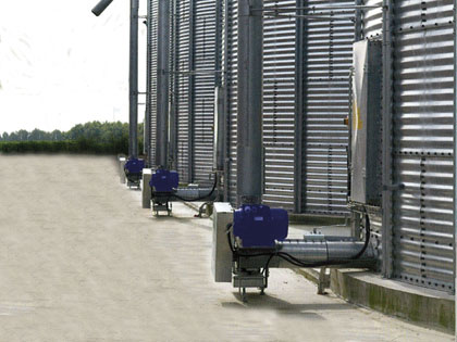 Schnecke für die Entnahme und Rückgabe aus Silos