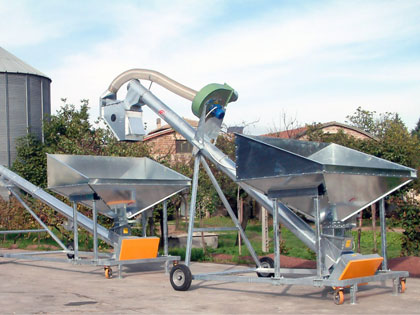 Trailer-mounted tubular auger