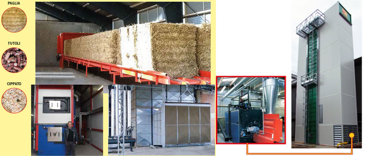 Biomass boiler for dryers